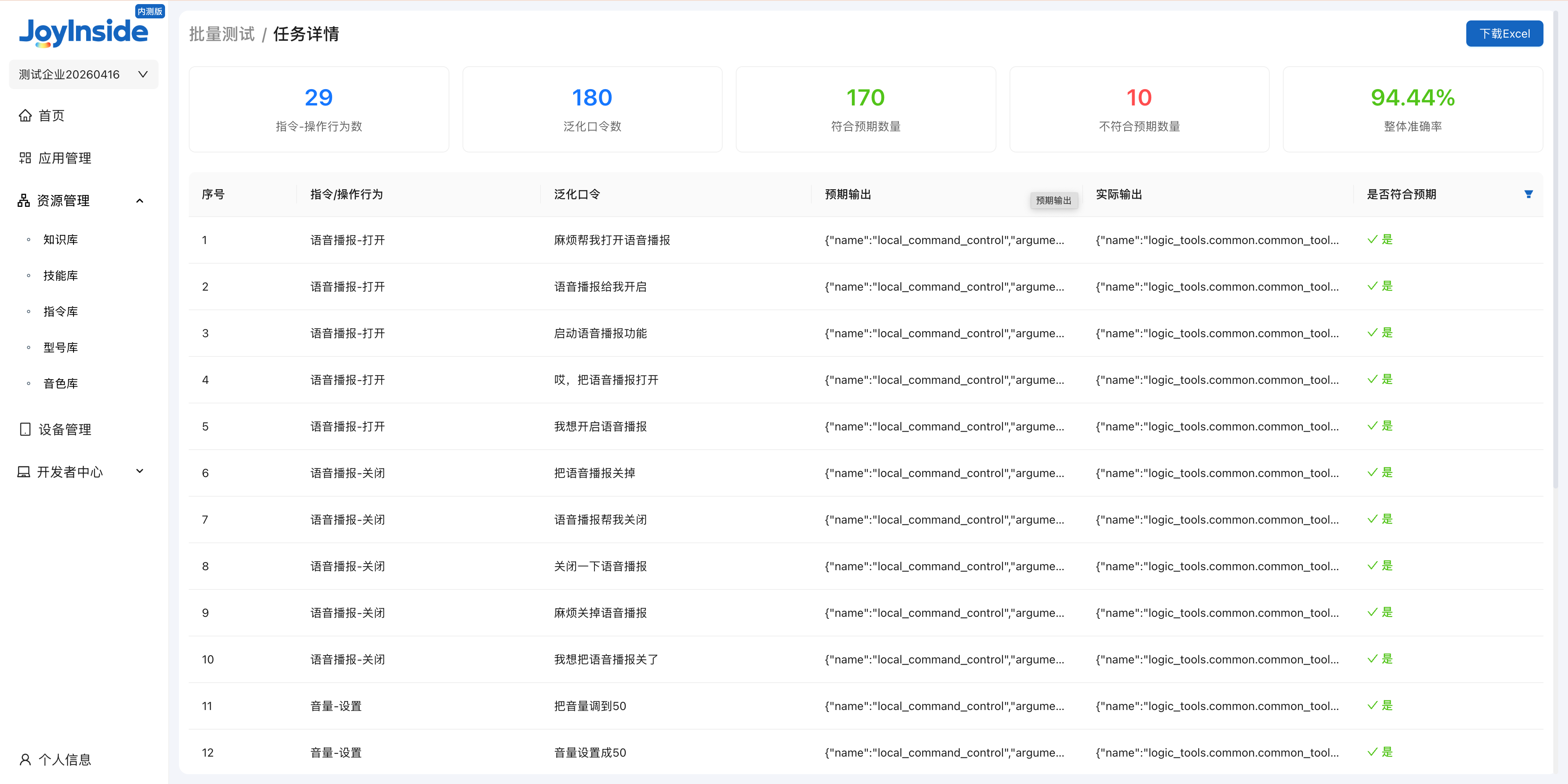 批量测试详情